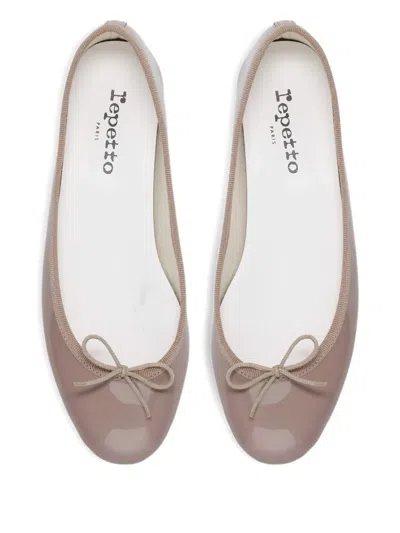 Repetto Cendrillon Patent-leather Bow-detail Ballet Flats In Pink