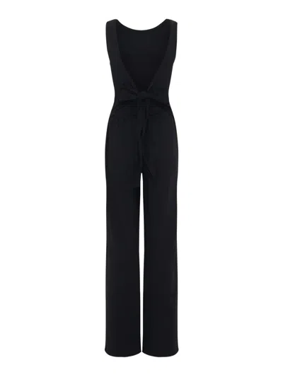 Repetto Coverall Tie-back Jumpsuit In Black