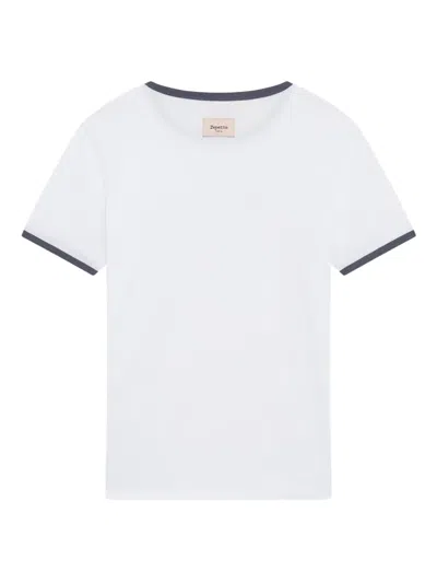 Repetto Two-tone Crew-neck T-shirt In White