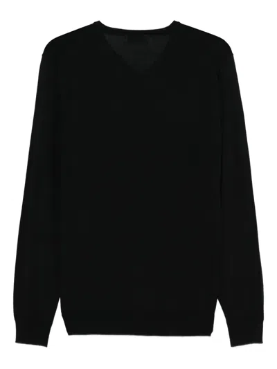 Ferrante V-neck Sweater In Black