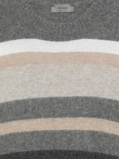 Ferrante Striped Round-neck Sweater In Multi