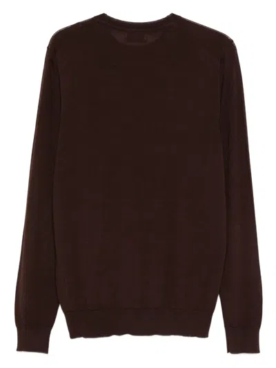 Ferrante Crew-neck Sweater In Brown