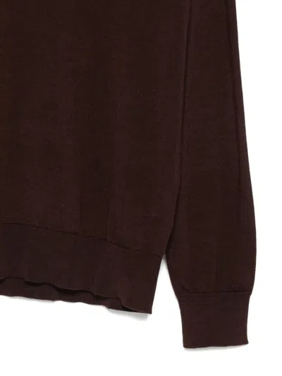 Ferrante Crew-neck Sweater In Brown