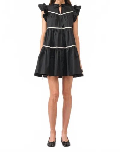 Sofie The Label Lena Sleeveless Mini Dress In Black In Black