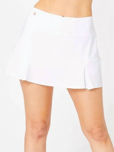 Cross Court Essentials Border Skirt In White In White