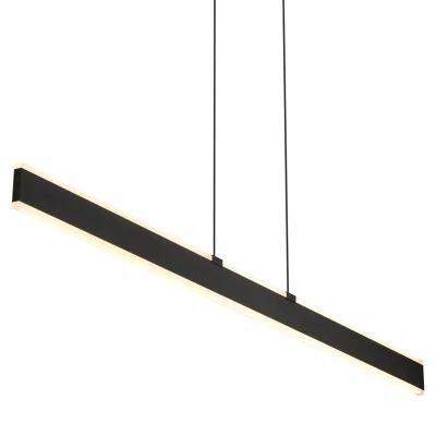 Vonn Lighting Wezen Vmc36904bl 48" 100-277v Height Adjustable Up-down Pendant Light Integrated Led Linear Chandeli In Black