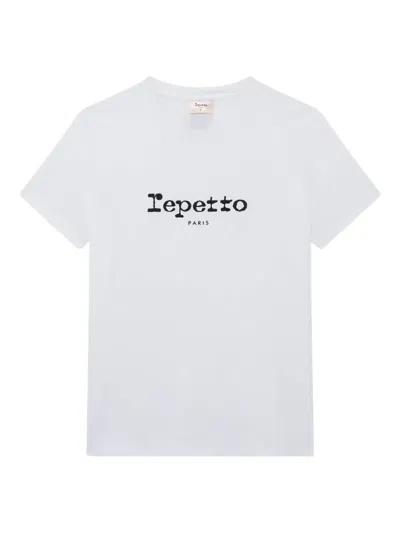 Repetto Logo-print Cotton T-shirt In White