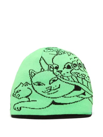 Puma X Ripndip Reversible Skull Beanie In Green