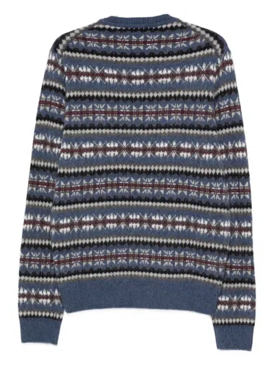 Ferrante Crew-neck Sweater In Blue