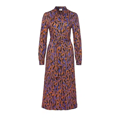 Desoto Women's Long Shirt Dress In Abstract In Multi