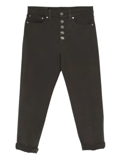 Dondup Button Trousers In Brown