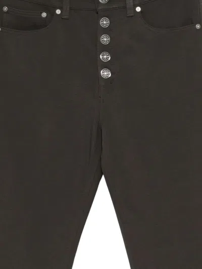 Dondup Button Trousers In Brown