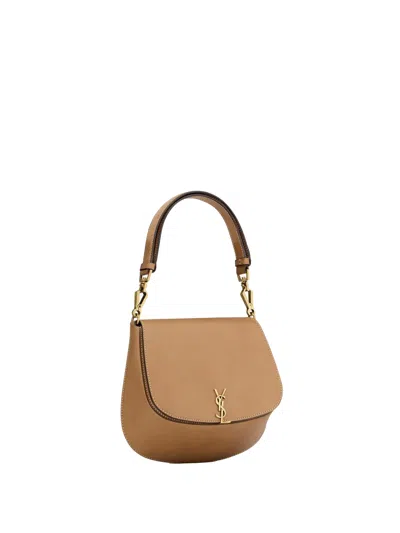 Saint Laurent Leather Voltaire Top-handle Bag In Brown