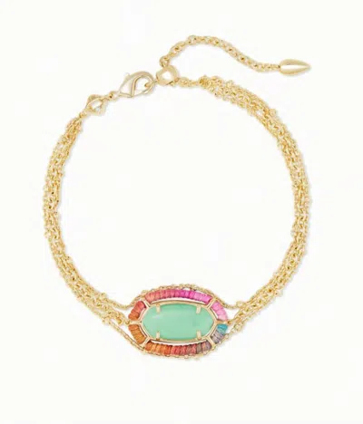 Kendra Scott Women's Threaded Elaina Multi Strand Bracelet In Mint Magnesite In Gold