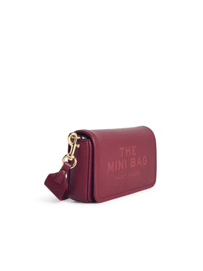 Marc Jacobs The Mini Bag In Cherry Color Leather In Burgundy