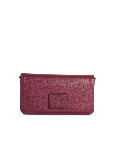 Marc Jacobs The Mini Bag In Cherry Color Leather In Burgundy