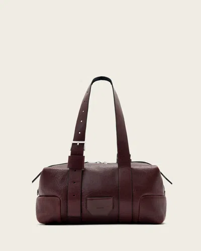 Allsaints Leather Ares Grain Leather Shoulder Bag In Brown