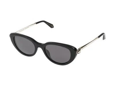 Bvlgari Serpenti Forever Acetate Oval Sunglasses In Black
