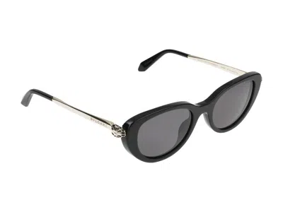 Bvlgari Serpenti Forever Acetate Oval Sunglasses In Black