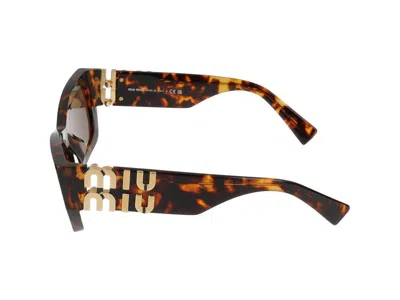 Miu Miu Eyewear Rectangular Frame Sunglasses In Brown