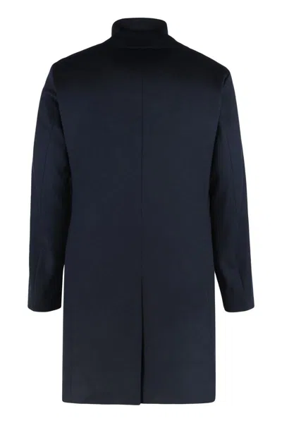 Hugo Boss Boss Regular Fit Coat In Wool And Cashmere In Multi