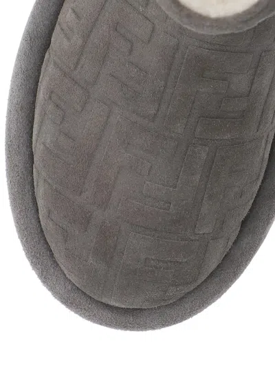 Fendi 25mm Apres Chic Embossed-ff Boots In Gray