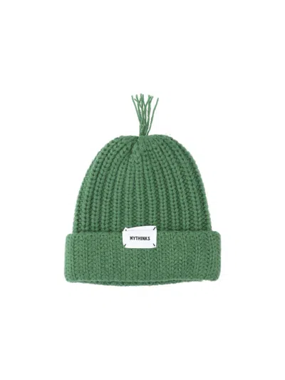 Mythinks Logo-label Beanie Hat In Green