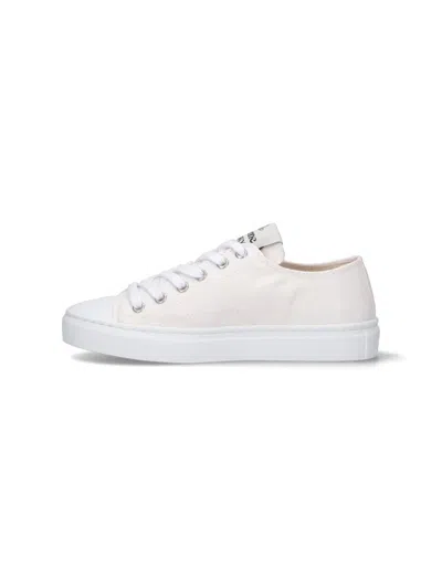 Vivienne Westwood Minimalist White Sneakers With Smooth Silhouette In White