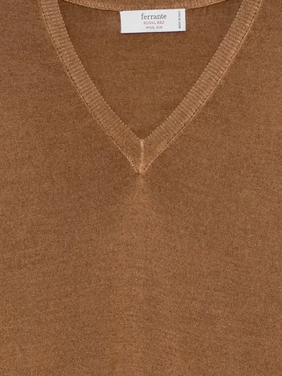 Ferrante Pullover Mit V-ausschnitt In Brown