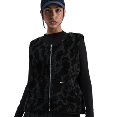 Nike Street Reversible Sherpa Vest In Black