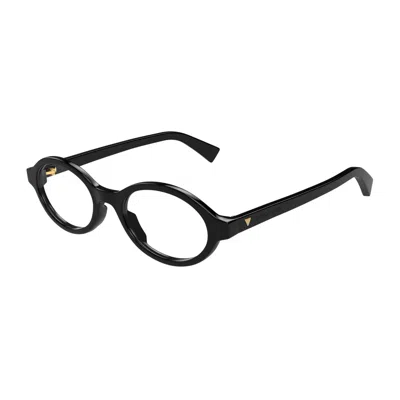 Bottega Veneta Bv1367o Linea Triangle 001 Black Glasses In Black