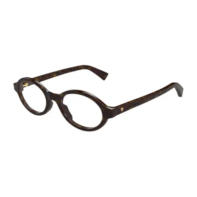 Bottega Veneta Bv1367o Linea Triangle 002 Havana Glasses In Brown