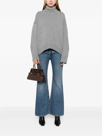 Remain Birger Christensen High-necked Knitted Sweater In Gray