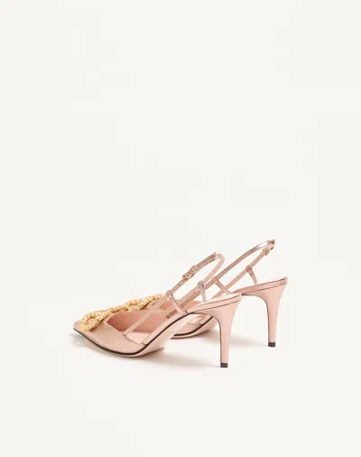 Valentino 80mm Vlogo Signature Slingback Pumps In Pink