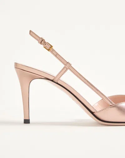 Valentino 80mm Vlogo Signature Slingback Pumps In Pink