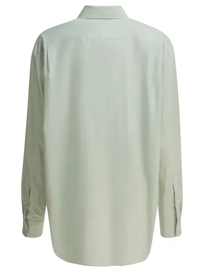 Auralee Light Khaki Cotton Shirt In Green