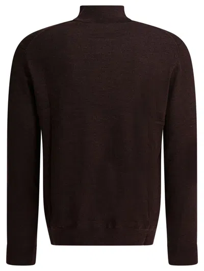 Nn07 Brown Merino Wool Knitwear In Burgundy