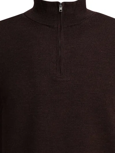 Nn07 Brown Merino Wool Knitwear In Burgundy