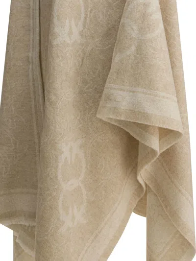 Pinko Croatia Draped Lightweight Soft Texture Jacket In Neutral