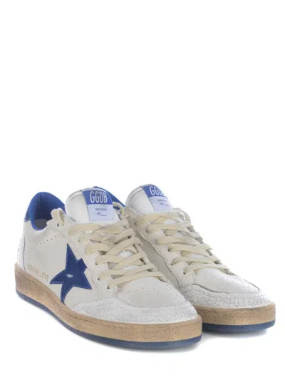 Golden Goose Vintage Low-top Sneakers With Laminated Leather Details In White