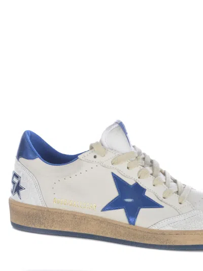 Golden Goose Vintage Low-top Sneakers With Laminated Leather Details In White