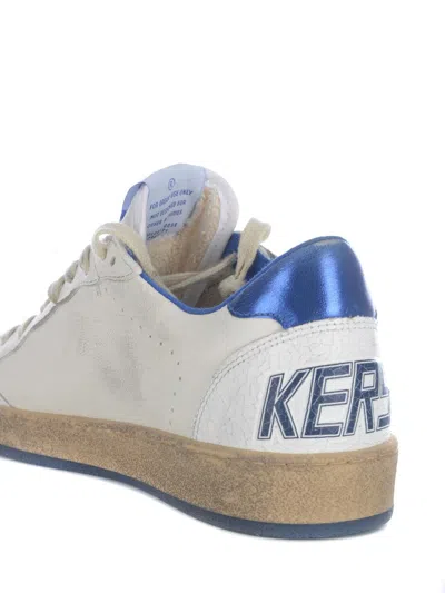 Golden Goose Vintage Low-top Sneakers With Laminated Leather Details In White