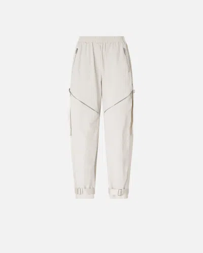 Pinko Oversized Sporty Trousers With Zip In White