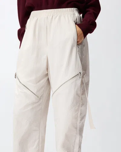 Pinko Oversized Sporty Trousers With Zip In White