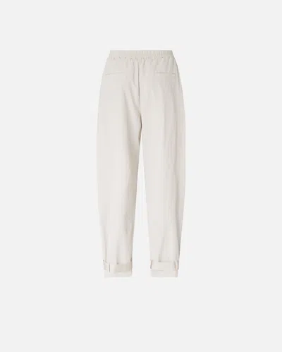 Pinko Oversized Sporty Trousers With Zip In White
