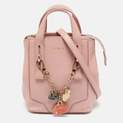Pre-owned Furla Pink Leather Perla Crossbody Bag