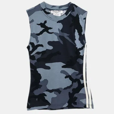 Pre-owned Dior Christian  Sleeveless Tank Top Camouflage Gray #36