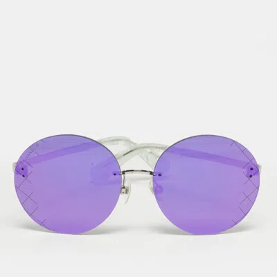 Pre-owned Chanel Purple Reflective 4216 Round Sunglasses