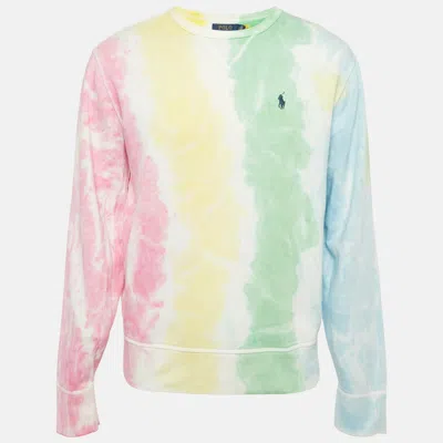 Pre-owned Polo Ralph Lauren Multicolor Tie-dye Cotton Fleece Sweatshirt L