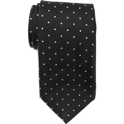 Hugo Boss Boss Neat Dot Silk Blend Tie In Black